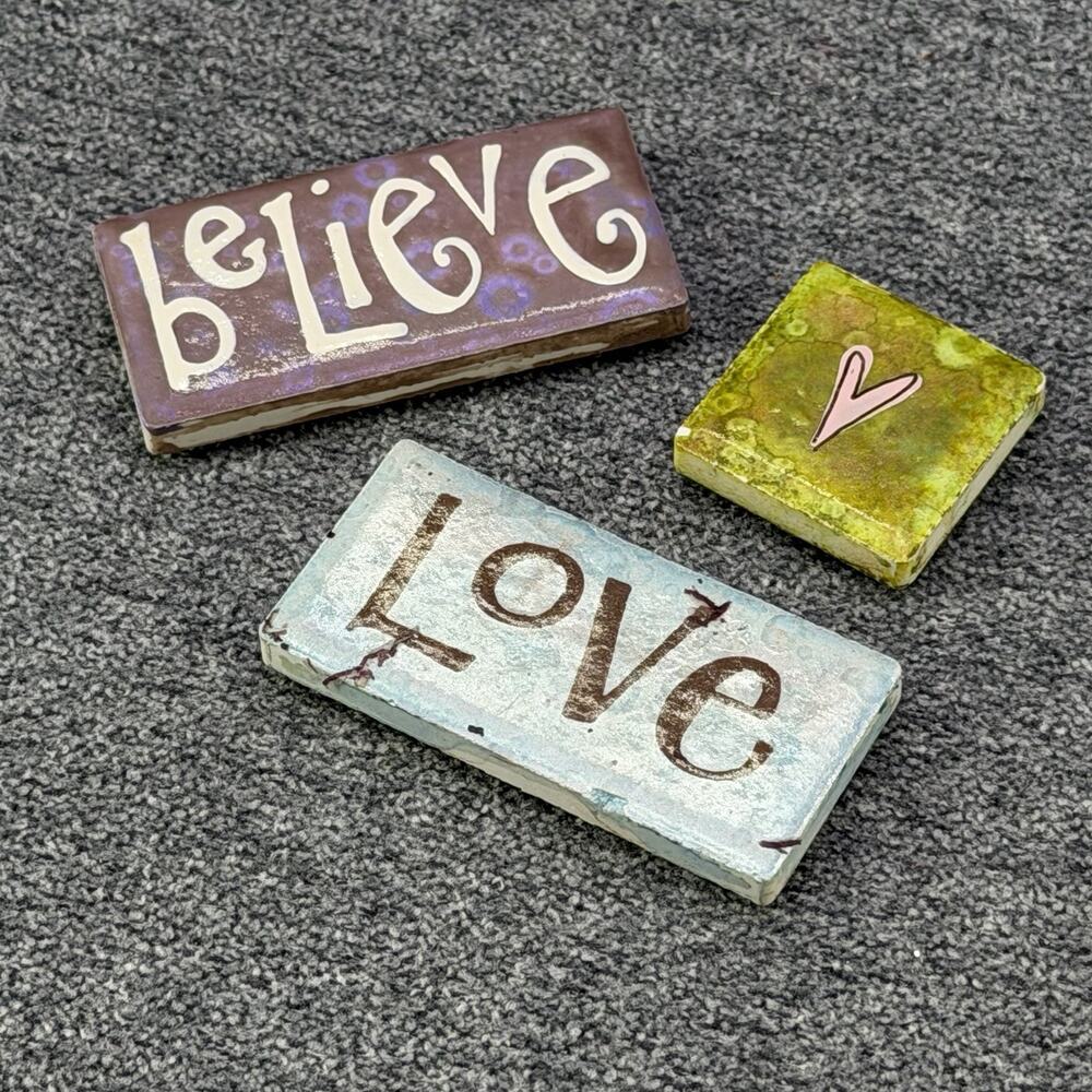 Rustic Word Magnets Country Kitchen Believe Love Heart Grandma Cottage Core